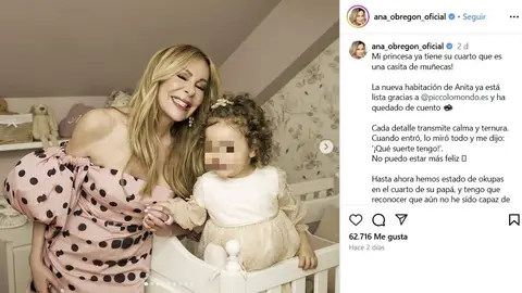 Ana Obregón y su nieta Anita en su nueva habitación Ana Obregón y su nieta Anita en su nueva habitación