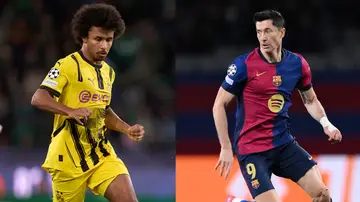 Adeyemi (Dortmund) y Lewandowski (Barça) Adeyemi (Dortmund) y Lewandowski (Barça)