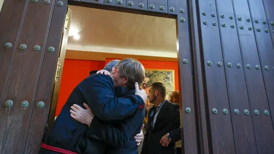 Cofrades de Las Penas, Málaga, después de que se cancele la salida Cofrades de Las Penas, Málaga, después de que se cancele la salida