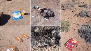 Basura en una zona patrimonio de la UNESCO Basura en una zona patrimonio de la UNESCO