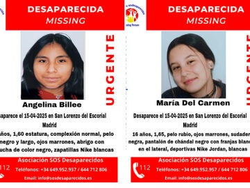 Angelilna Billee y María Del Carmen en una imagen de SOS Desaparecidos
