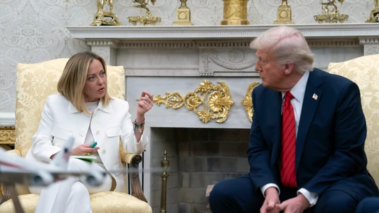 Giorgia Meloni y Donald Trump Giorgia Meloni y Donald Trump