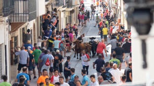 Imagen de archivo del festejo de 'bous al carrer'.