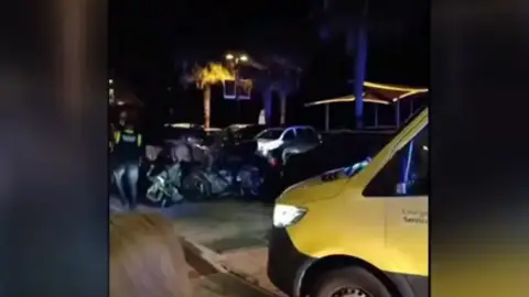 Imagen del accidente en Fuengirola Imagen del accidente en Fuengirola