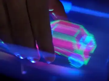 Imagen de un holograma del estudio. Imagen de un holograma del estudio.