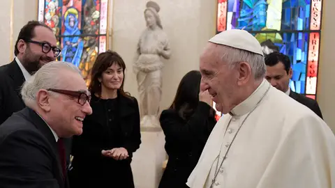 Martin Scorsese con el papa Francisco en 2016 Martin Scorsese con el papa Francisco en 2016