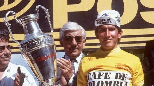 Lucho Herrera, en la Vuelta a Espa&ntilde;a de 1987