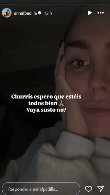 Anna Padilla durante el apagón general Anna Padilla durante el apagón general