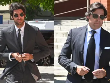 Francisco y Cayetano Rivera en el tanatorio de su tío abuelo, Alfonso Ordóñez Francisco y Cayetano Rivera en el tanatorio de su tío abuelo, Alfonso Ordóñez