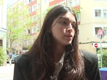 Lucía Rivera haciendo declaraciones en Madrid Lucía Rivera haciendo declaraciones en Madrid