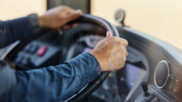 Imagen de archivo de un conductor de autobús