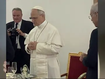 Primera cena del papa Primera cena del papa
