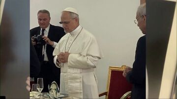 Primera cena del papa