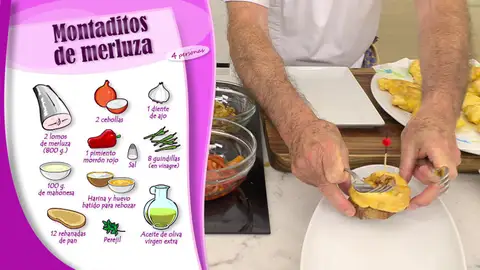 Ingredientes Montaditos de merluza Ingredientes Montaditos de merluza