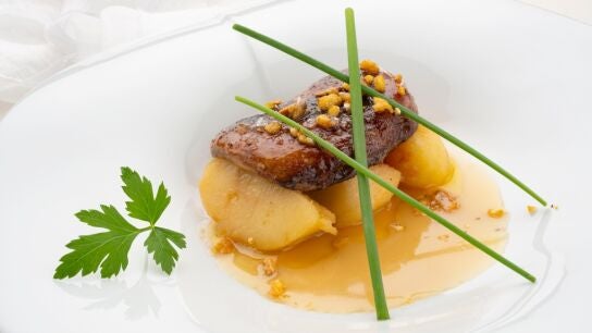 Joseba Argui&ntilde;ano: receta de escalope de foie gras con manzana