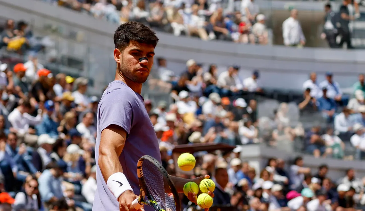 Carlos Alcaraz en el Masters 1000 de Roma
