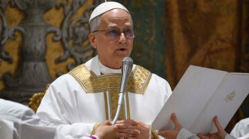 El papa León XIV en su primera misa El papa León XIV en su primera misa