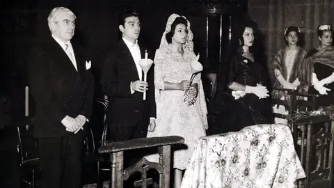 Lola Flores y Antonio González El Pescaílla el día de su boda Lola Flores y Antonio González El Pescaílla el día de su boda