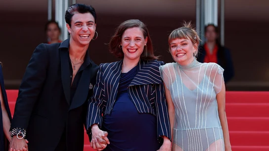 El equipo de Romería de Carla Simón en Cannes El equipo de Romería de Carla Simón en Cannes
