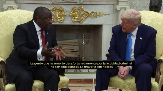 Trump hace una encerrona al presidente sudafricano y le acusa de permitir un &ldquo;genocidio blanco&rdquo;