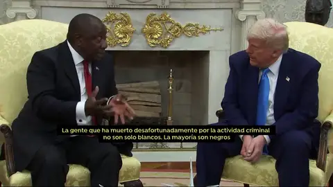 Trump hace una encerrona al presidente sudafricano y le acusa de permitir un “genocidio blanco” Trump hace una encerrona al presidente sudafricano y le acusa de permitir un “genocidio blanco”