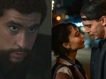 Bad Bunny, Zoe Kravitz y Austin Butler en Caught Stealing Bad Bunny, Zoe Kravitz y Austin Butler en Caught Stealing