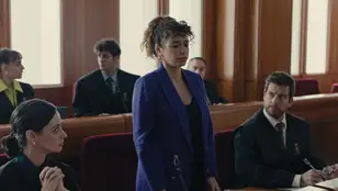 Daniela durante el juicio de la muerte de Jaime