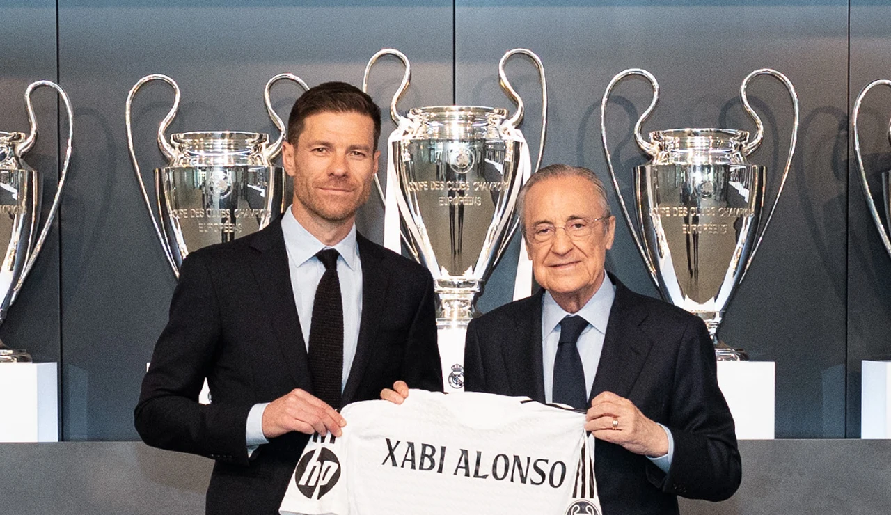 Xabi Alonso y Florentino Pérez