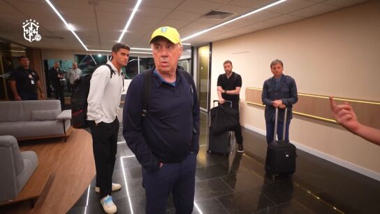 Carlo Ancelotti a su llegada a R&iacute;o de Janeiro