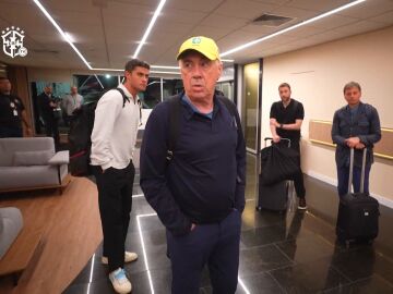 Carlo Ancelotti a su llegada a Río de Janeiro