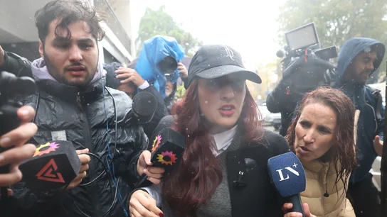 Jana Maradona, a su llegada al tribunal de San Isidro, en la provincia de Buenos Aires Jana Maradona, a su llegada al tribunal de San Isidro, en la provincia de Buenos Aires
