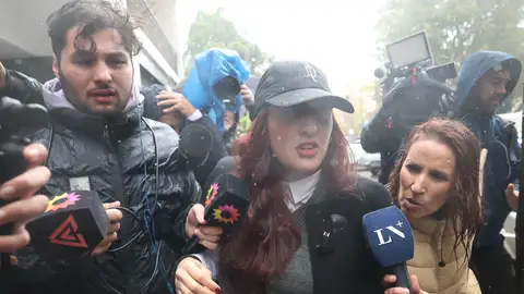 Jana Maradona, a su llegada al tribunal de San Isidro, en la provincia de Buenos Aires Jana Maradona, a su llegada al tribunal de San Isidro, en la provincia de Buenos Aires