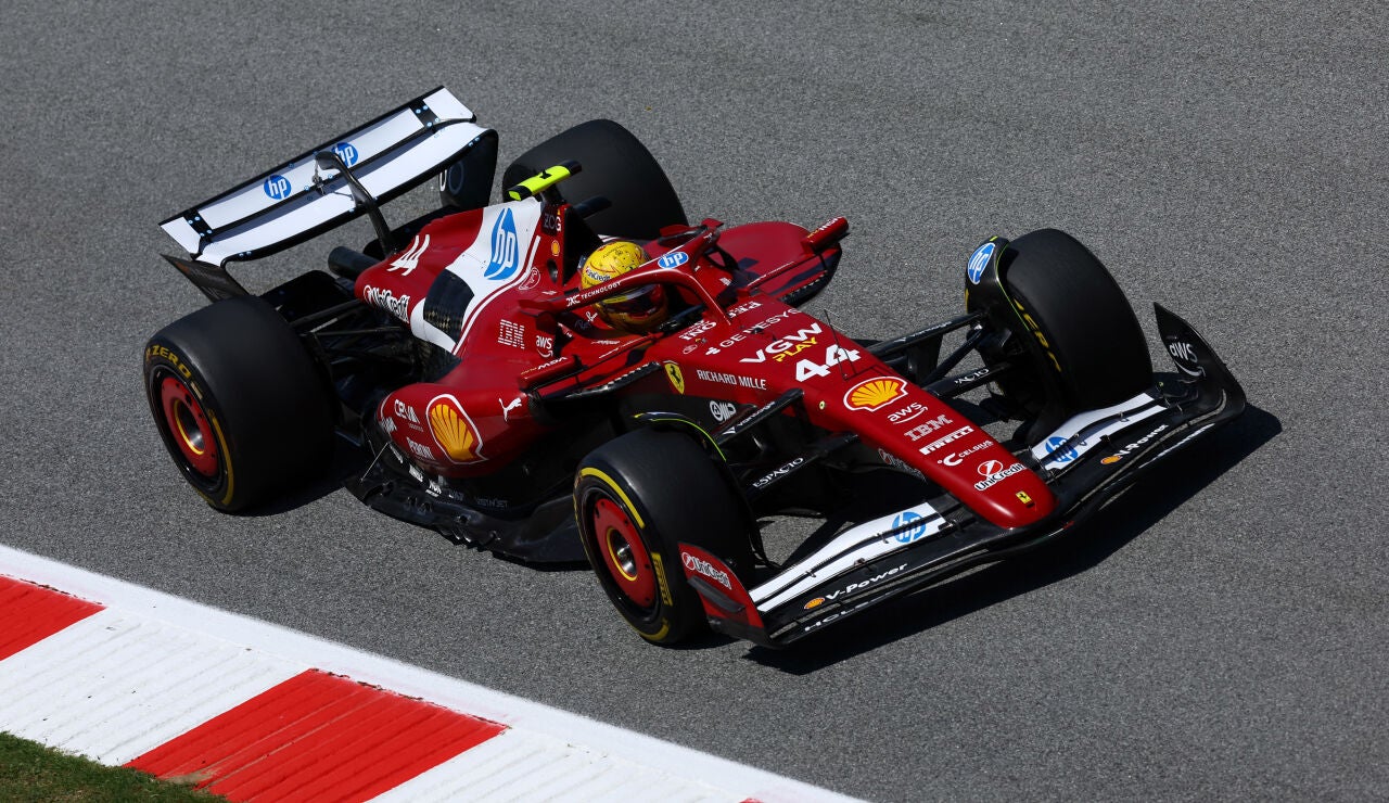 Lewis Hamilton (Ferrari) en el GP de Espa&ntilde;a