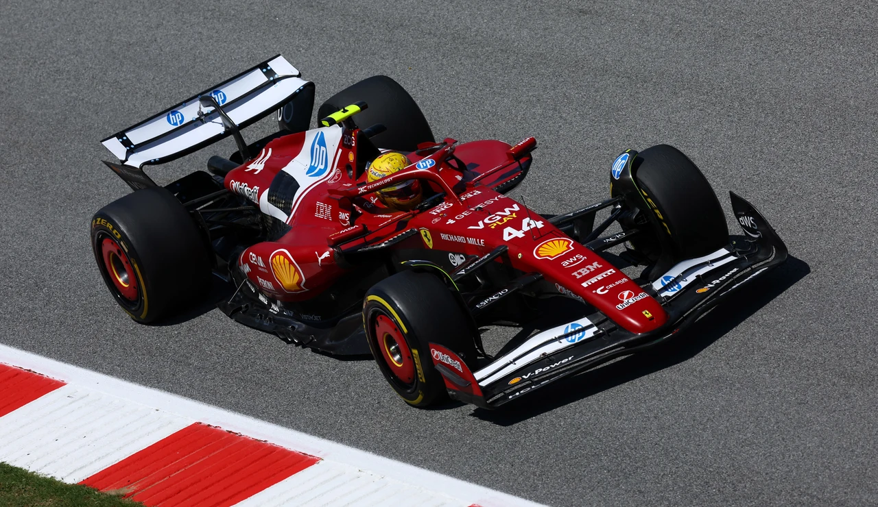 Lewis Hamilton (Ferrari) en el GP de España