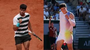 Carlos Alcaraz y Ben Shelton, rivales en octavos de final de Roland Garros