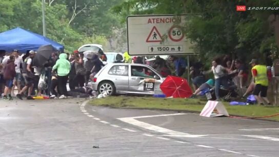 Imagen del atropello en un rally de Santander