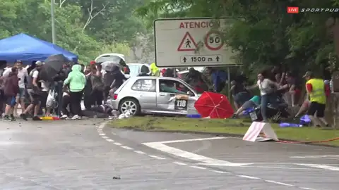 Imagen del atropello en un rally de Santander Imagen del atropello en un rally de Santander