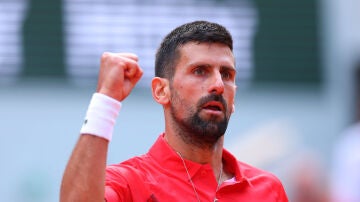 Novak Djokovic celebra un punto ante Cameron Norrie