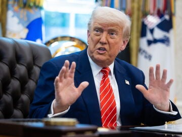 Donald Trump en el despacho de la Casa Blanca.