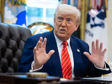 Donald Trump en el despacho de la Casa Blanca. Donald Trump en el despacho de la Casa Blanca.