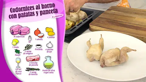 Ingredientes Codornices al horno con patatas y panceta Ingredientes Codornices al horno con patatas y panceta