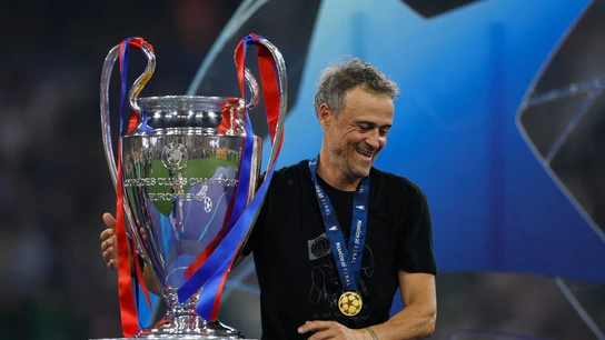 Luis Enrique, tras la final de la Champions League en el Allianz Arena Luis Enrique, tras la final de la Champions League en el Allianz Arena