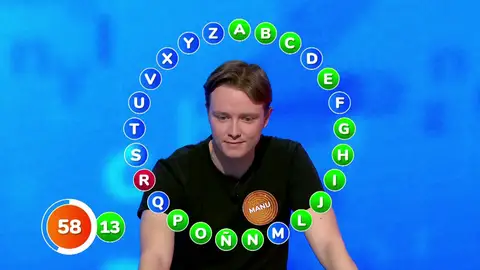 El Rosco se le atraganta a Manu con una letra R que lo saca del ritmo y del bote El Rosco se le atraganta a Manu con una letra R que lo saca del ritmo y del bote