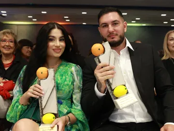 Lola Romero y Omar Montes en los Premios Naranja y Limón Lola Romero y Omar Montes en los Premios Naranja y Limón