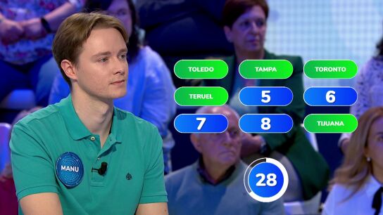 Manu rompe su racha perfecta en Pasapalabra... pero gana gracias al fallo de Rosa 