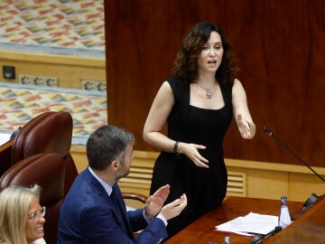 Isabel Díaz Ayuso en el pleno de la Asamblea de Madrid