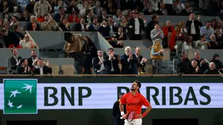 Novak Djokovic reacciona tras ganar un punto ante el Zverev Novak Djokovic reacciona tras ganar un punto ante el Zverev