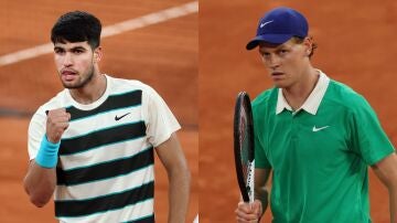 Carlos Alcaraz y Jannik Sinner, finalistas de Roland Garros 2025