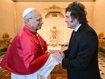 Milei, con el papa Milei, con el papa