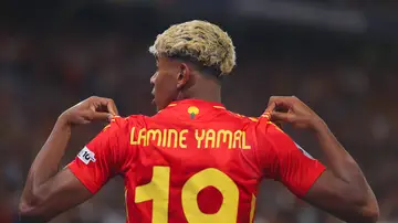 Lamine Yamal durante el partido de semifinales de la Nations League 2025 Lamine Yamal durante el partido de semifinales de la Nations League 2025
